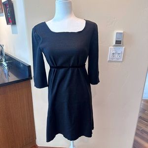 Grey wool mini dress